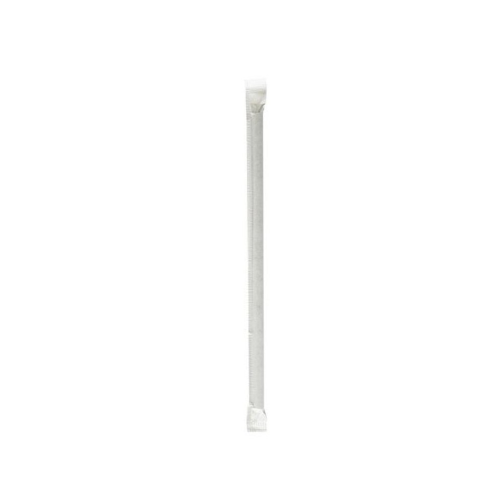 Wrapped Jumbo Paper Straws, 7.75", Paper, Black, 320/Pack, 4 Packs/Carton. Picture 1