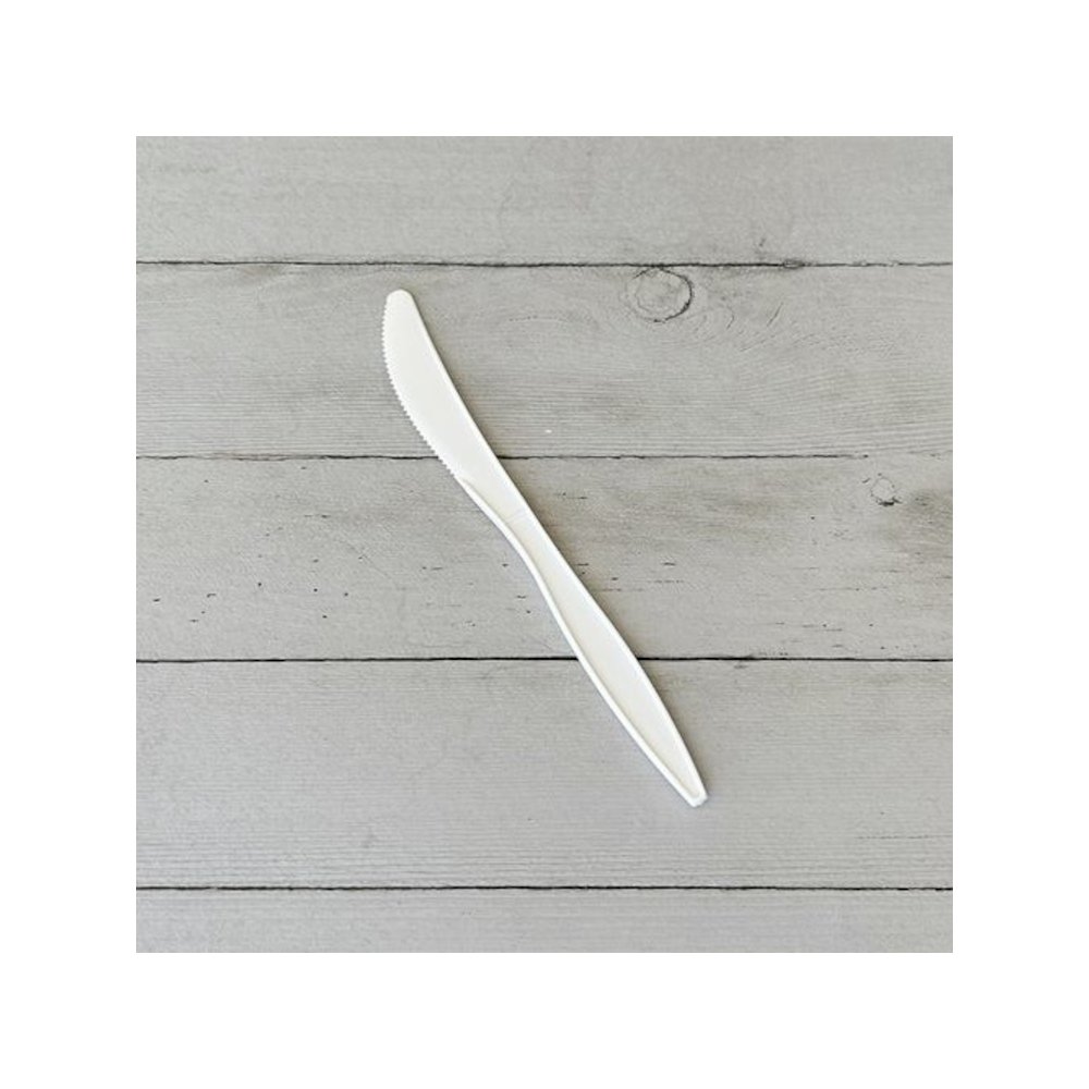 Mediumweight Polypropylene Cutlery, Knife, 5.86", Plastic, White, 1,000/Carton. Picture 5