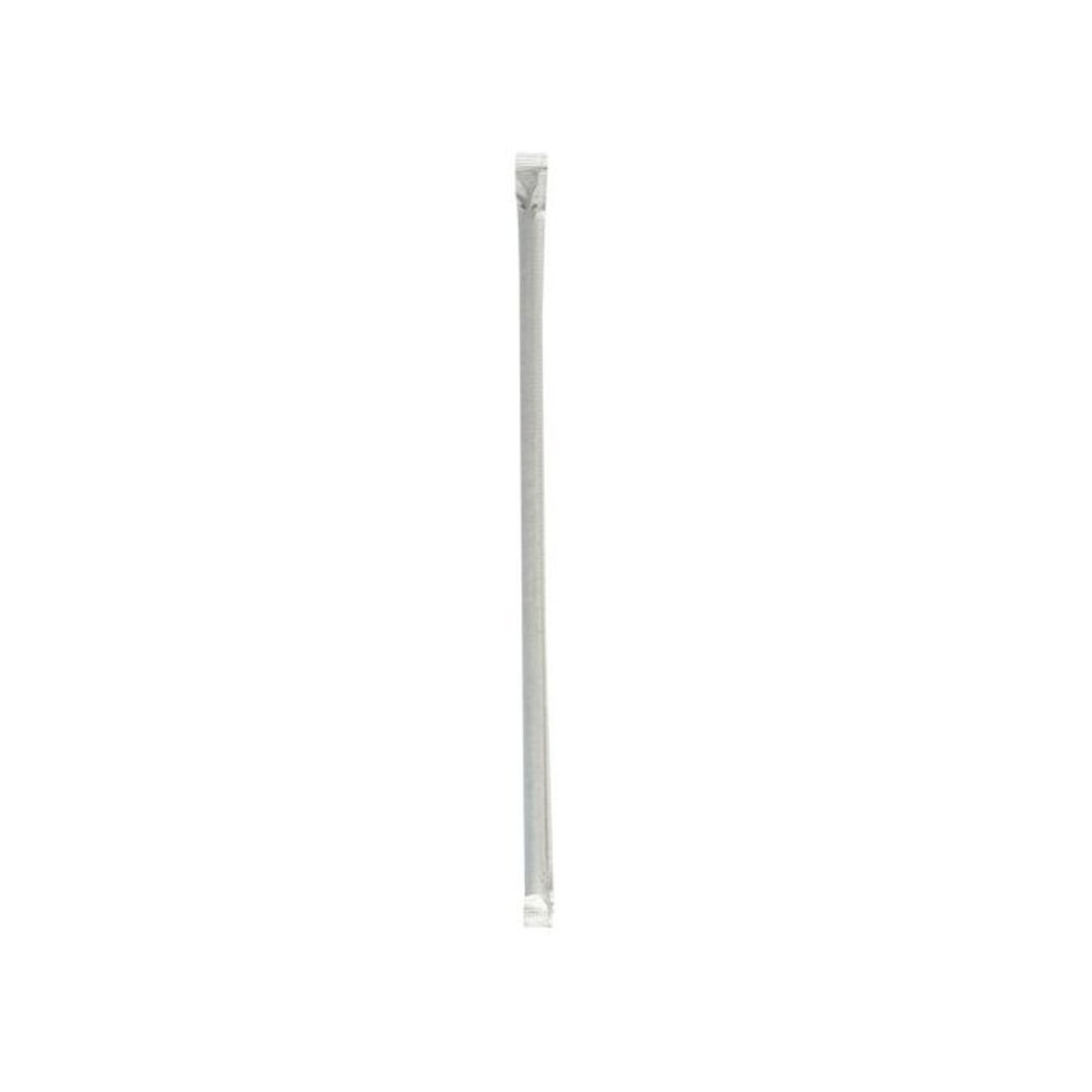 Wrapped Jumbo Straws, 10.25", Polypropylene, Black, 500/Pack, 4 Packs/Carton. Picture 1