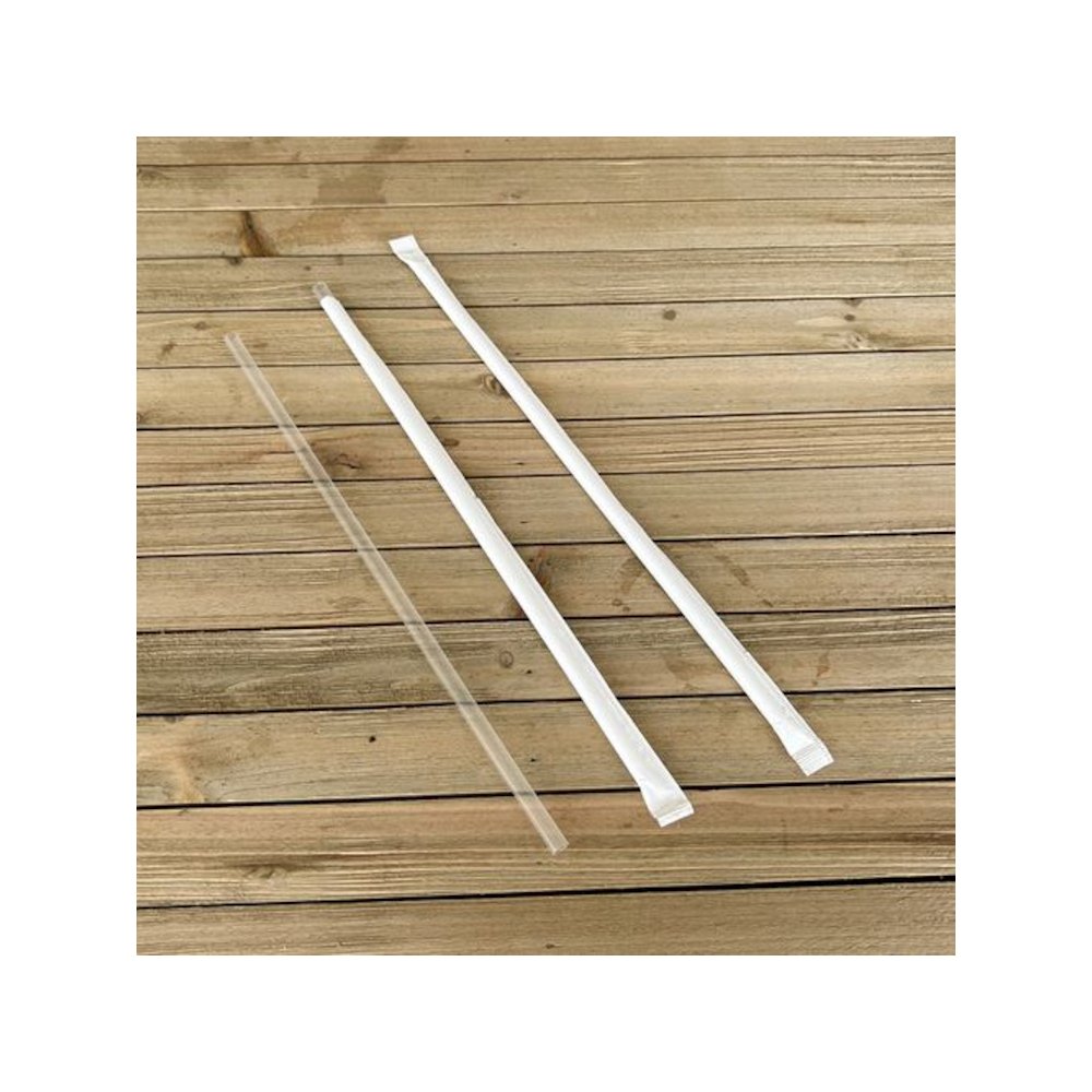 Wrapped Jumbo Straws, 10.25", Polypropylene, Clear, 500/Pack, 4 Packs/Carton. Picture 5