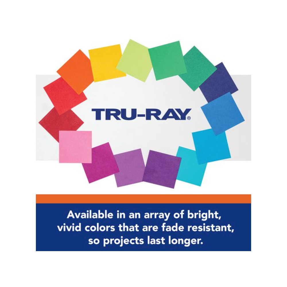 Tru-Ray Construction Paper, 76 lb Text Weight, 9 x 12, White, 50 Sheets/Pack, 50 Packs/Carton. Picture 4