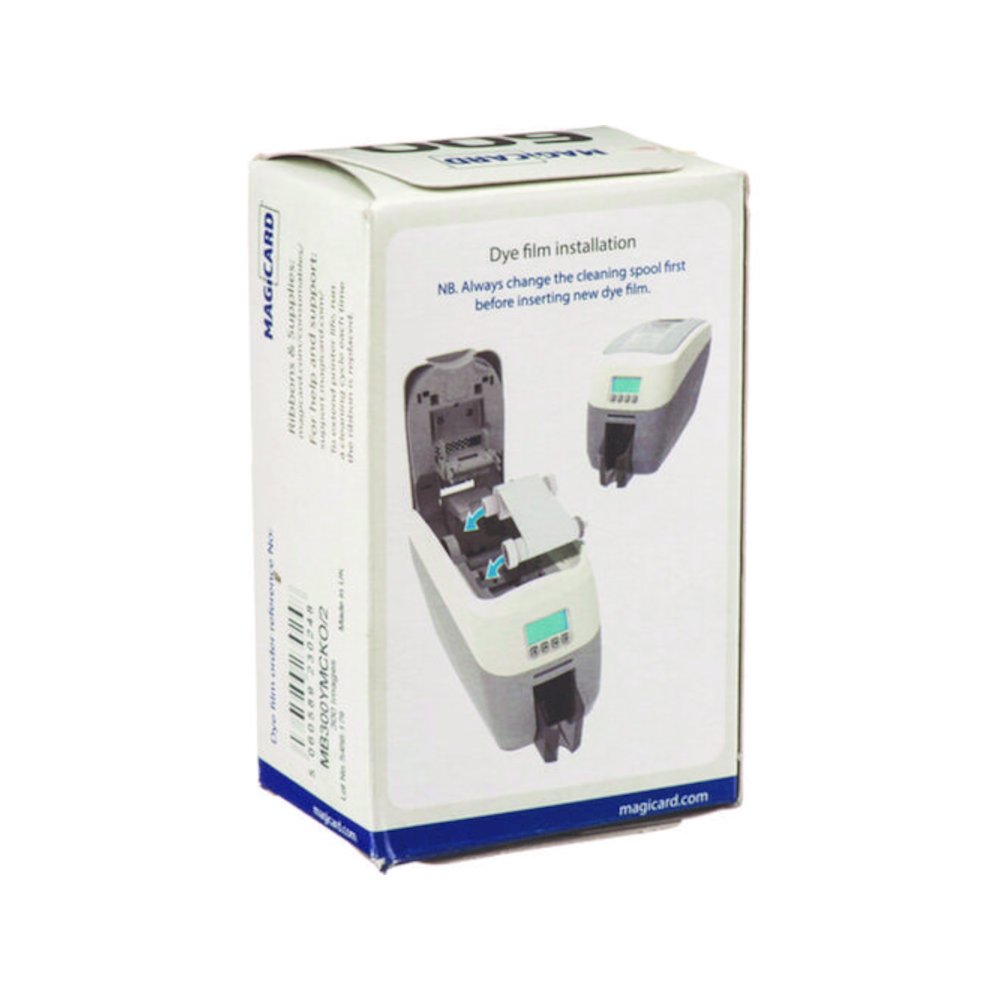 MB300YMCKO/2 Color Ribbon, Black/Cyan/Magenta/Yellow/Topcoat Protective Layer. Picture 4