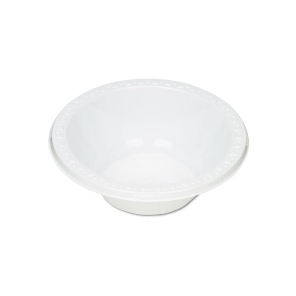 Plastic Dinnerware, Bowl, 12 oz, White, 125/Pack. Picture 1