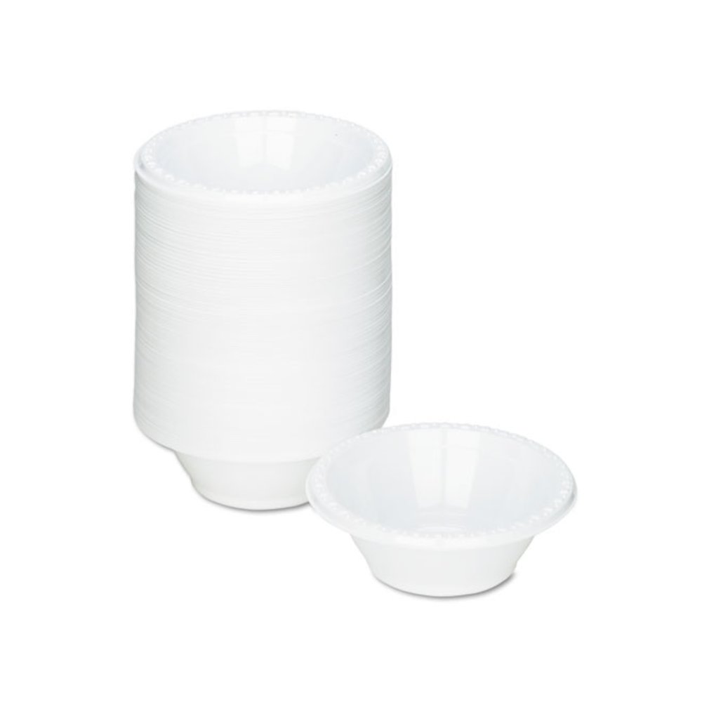 Plastic Dinnerware, Bowl, 5 oz, White, 125/Pack. Picture 2
