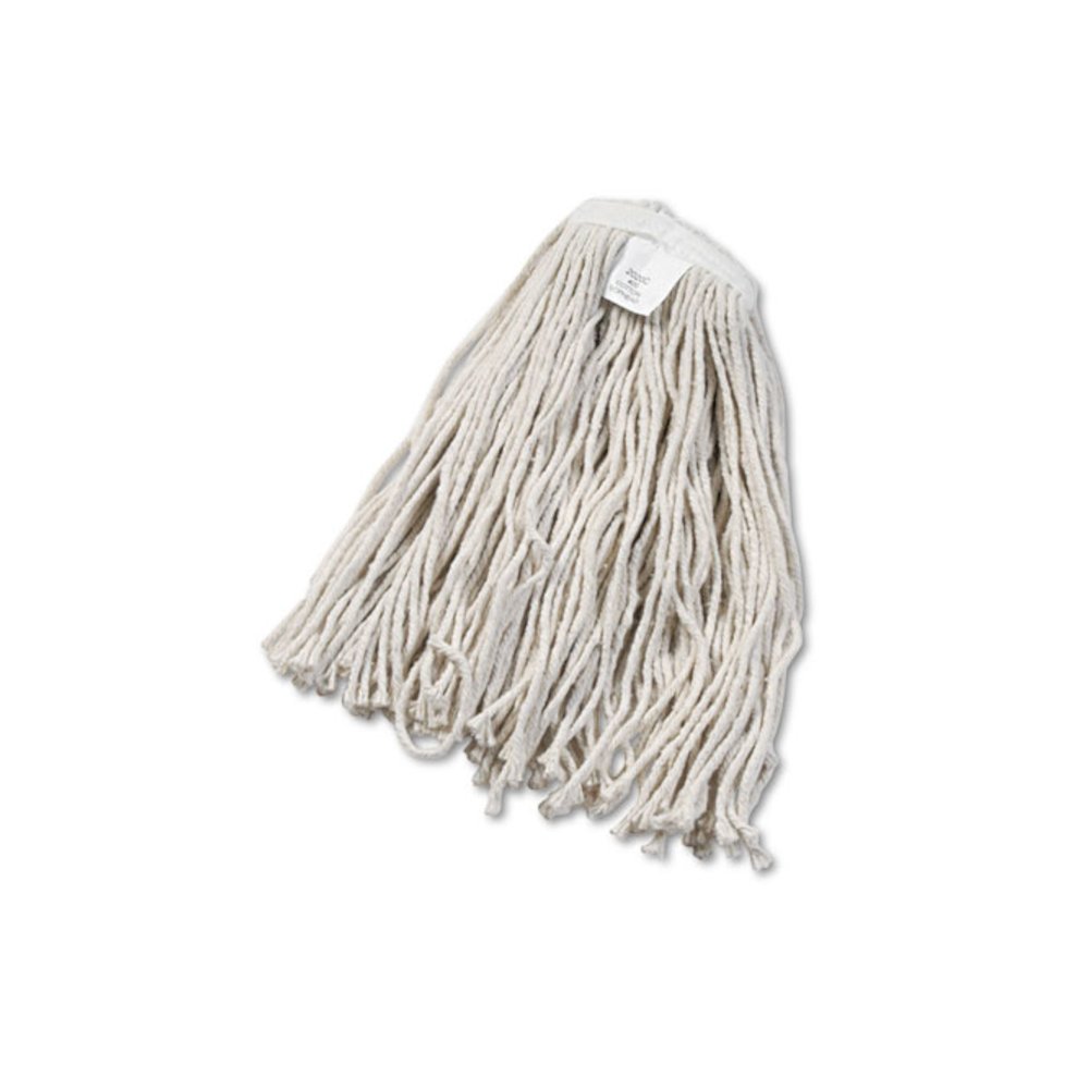 Cut-End Wet Mop Head, Cotton, White, #20, 12/Carton. Picture 1
