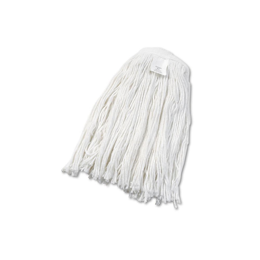 Cut-End Wet Mop Head, Rayon, #24, White, 12/Carton. Picture 1