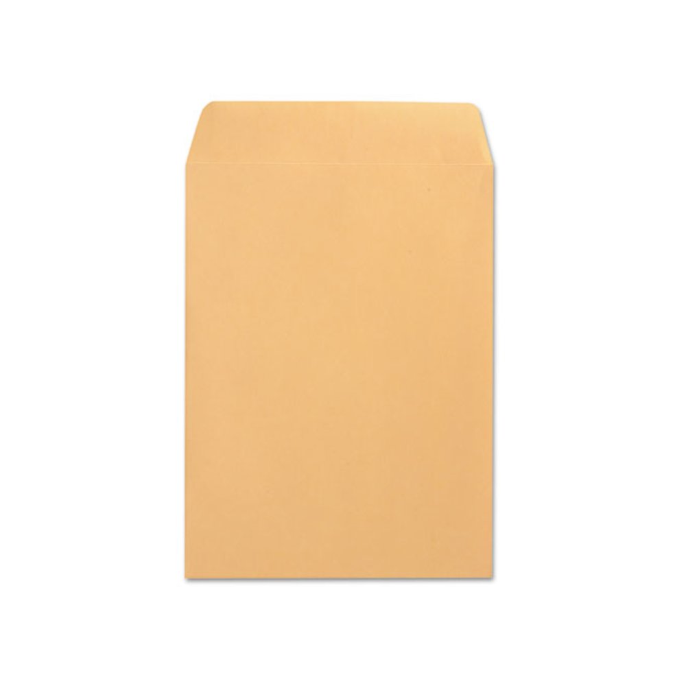 Catalog Envelope, 28 lb Bond Weight Kraft, #10 1/2, Square Flap, Gummed Closure, 9 x 12, Brown Kraft, 250/Box. Picture 2