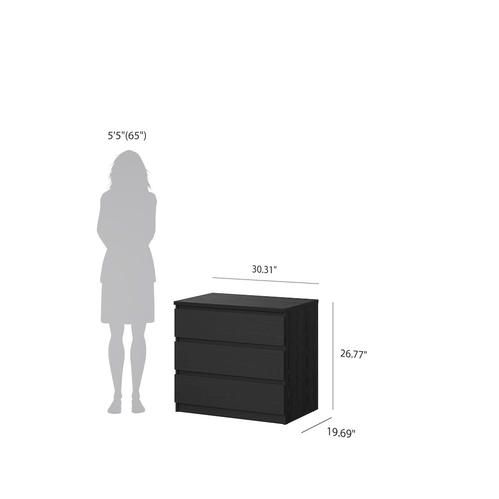 Scottsdale 4-Piece Bedroom Set, Black Woodgrain. Picture 7