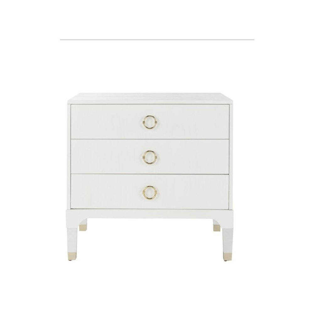 LORNA 3 DRAWER CONTEMPORARY NIGHT STAND, FOX6232C. Picture 1
