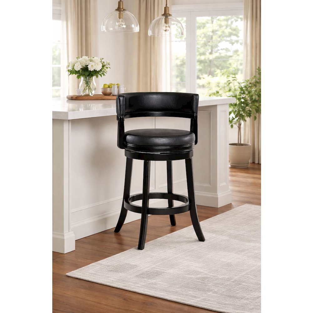 Balen Swivel Counter Stool - Black. Picture 3
