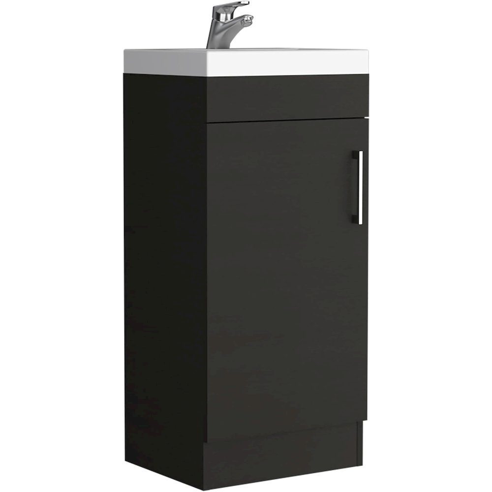 Madrid 16" Bathroom Vanity Black MDF. Picture 1