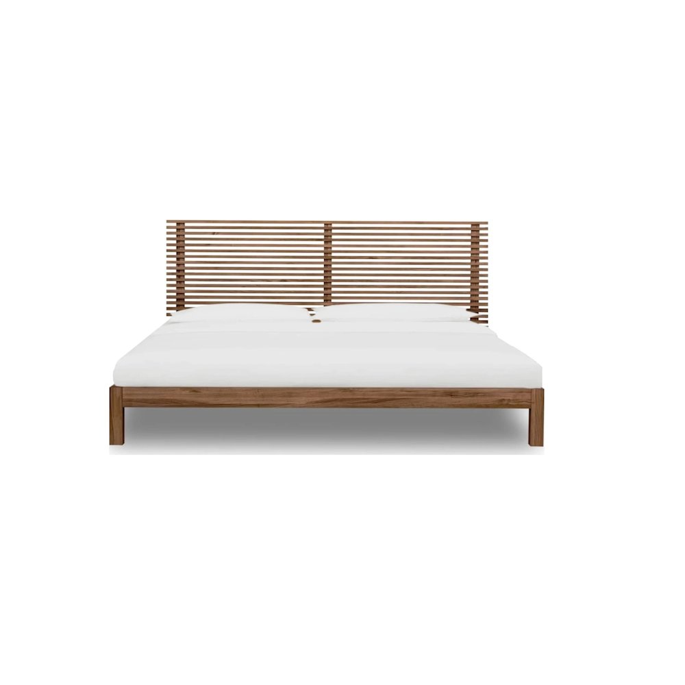 Tanner Solid Ash Panel Bed in Roux. Picture 1