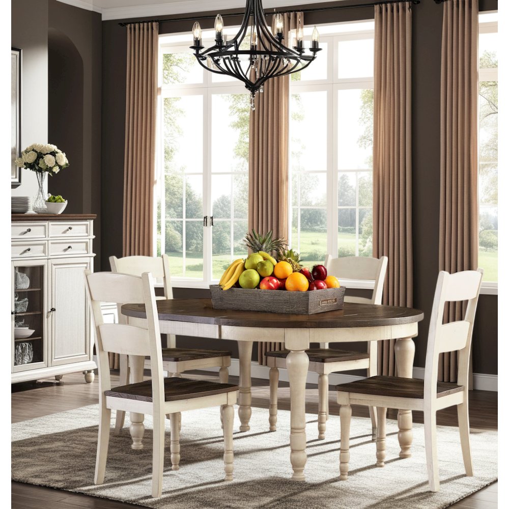 White Pine Ladderback Dining Chairs Set of 2 with Sturdy Plywood Construction. Picture 4