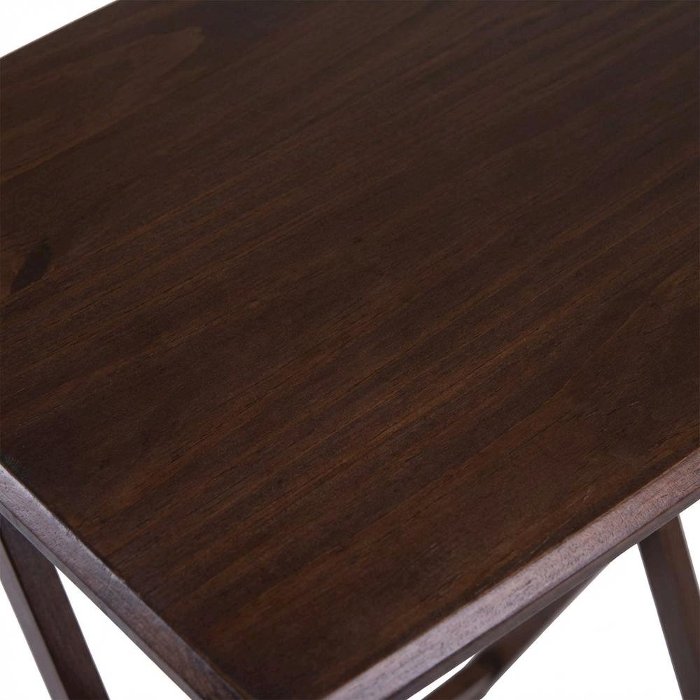 TV Table Set in Walnut Finish with Durable Material and Elegant Design. Picture 6