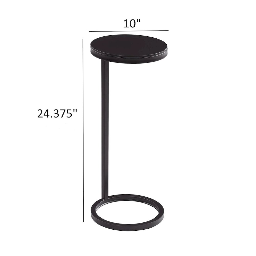 York Round Metal Accent Table. Picture 9
