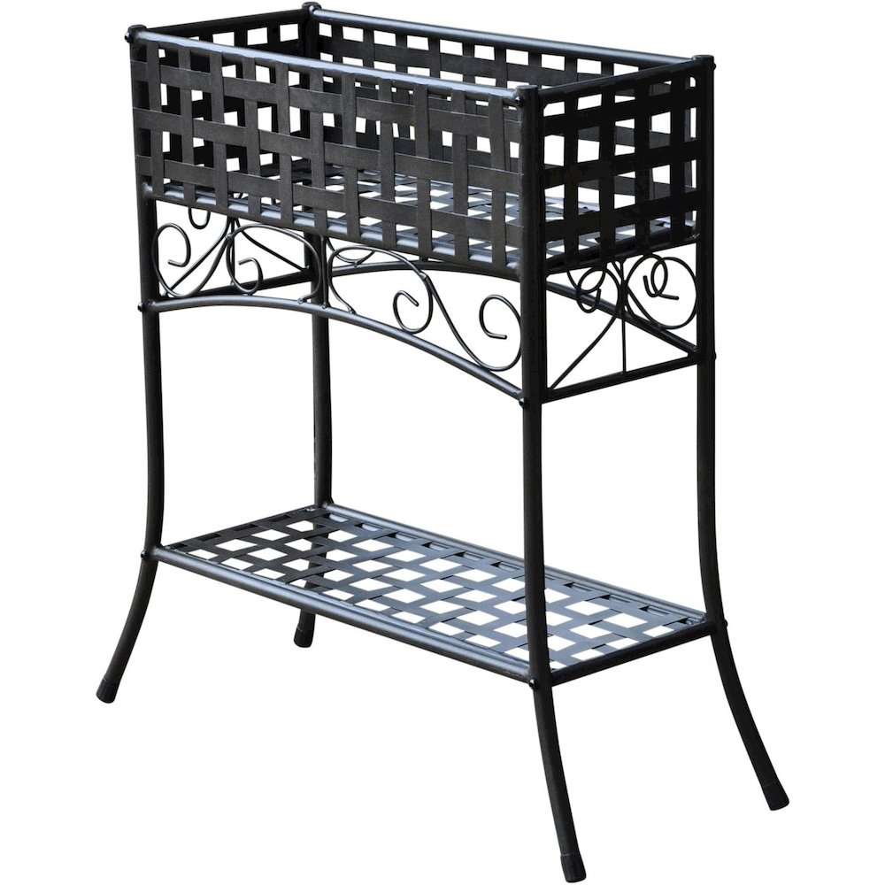 Mandalay Iron Rectangular Plant Stand. Picture 1