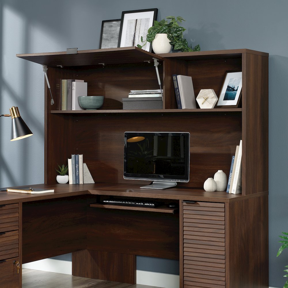 Englewood Commercial Office Hutch, Spiced Mahogany finish. Picture 4