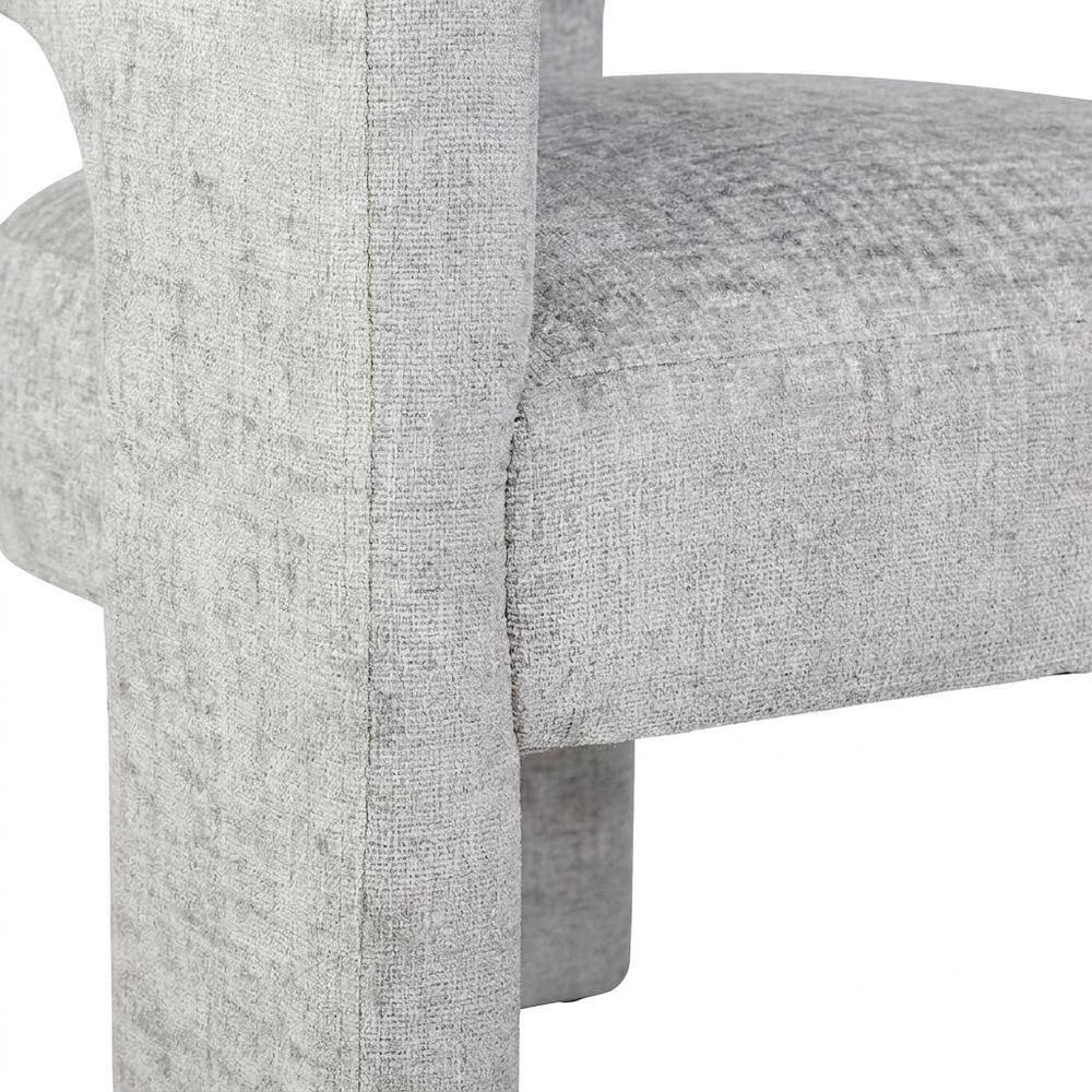 Jacquard Sculpture Accent Chair for Living Room or Bedroom, Grey. Picture 7