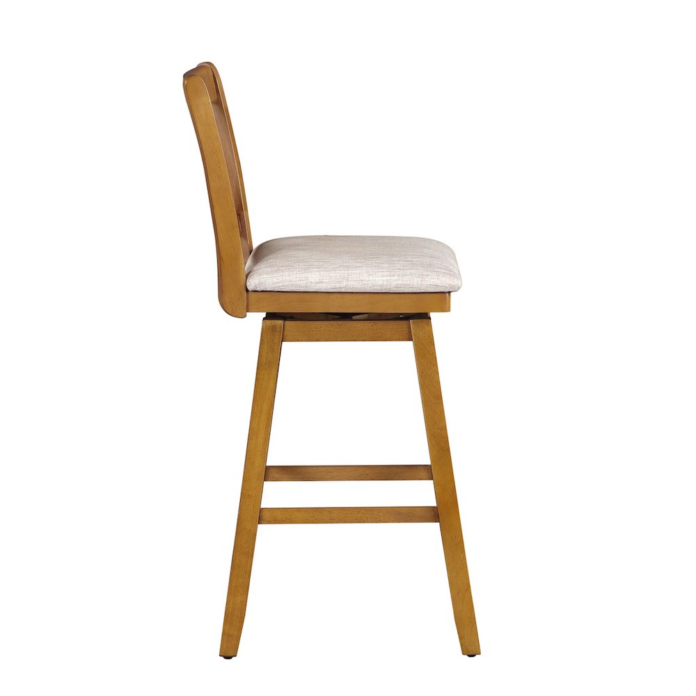 29in Brookline Swivel Barstool Oak. Picture 3