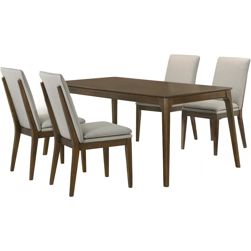 Maggie Dining Table W / 4 Natural Chairs. Picture 3