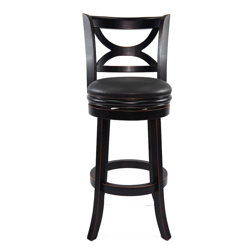 Florence Swivel Bar Stool - Black Sandthru Finish. Picture 2