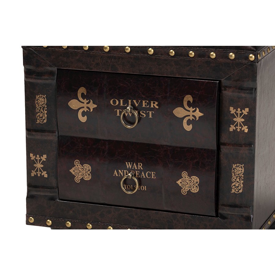 Leather Upholstered Wood Storage Ottoman. Picture 17