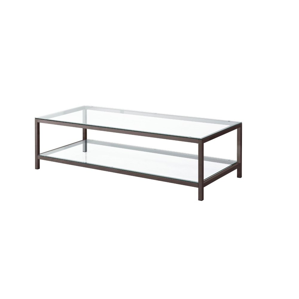 Trini 3-piece Coffee and End Table Set Black Nickel. Picture 2