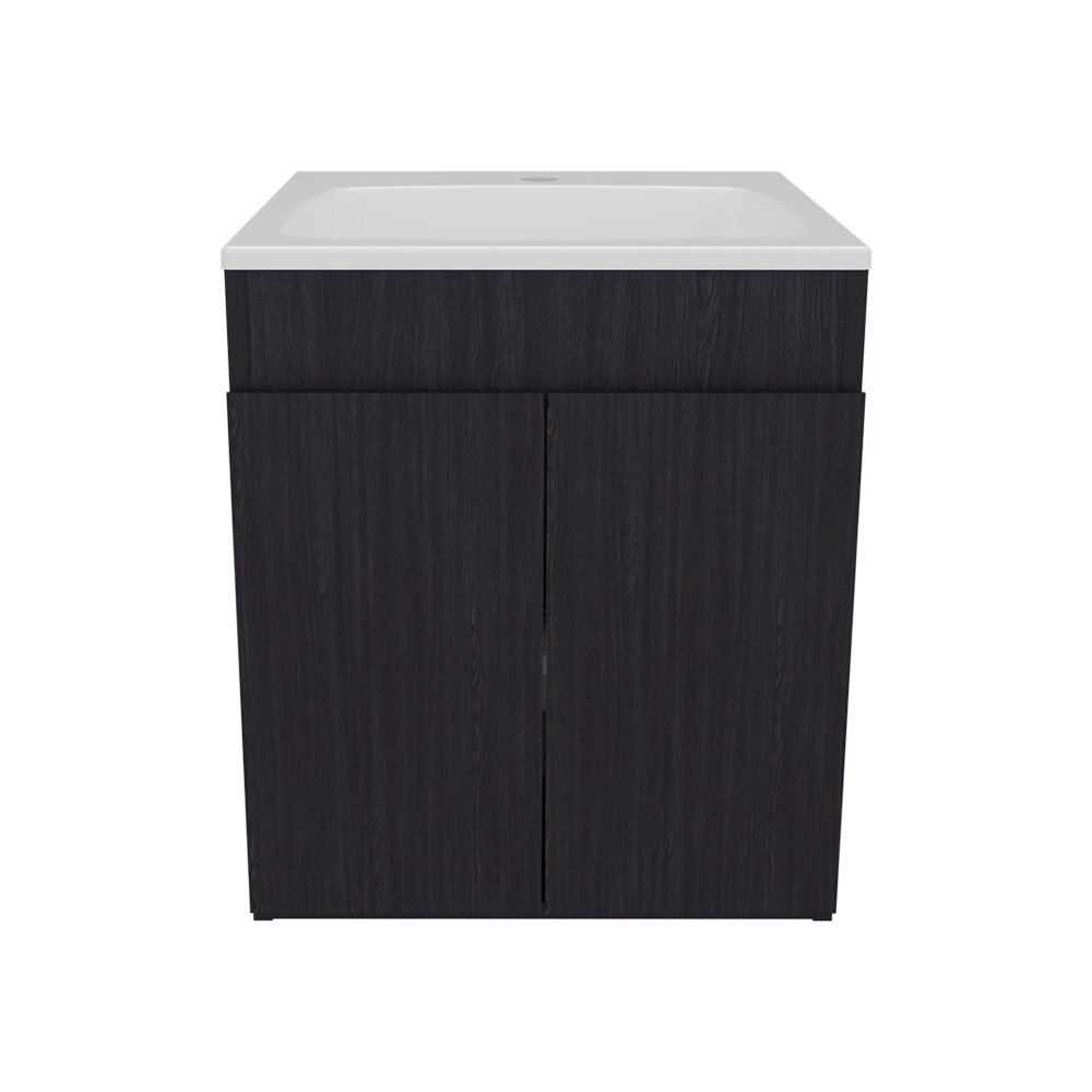 Dublin Vanity Kronos, Modern Floating Black Wood Cabinet , Wall Mounted. Picture 1