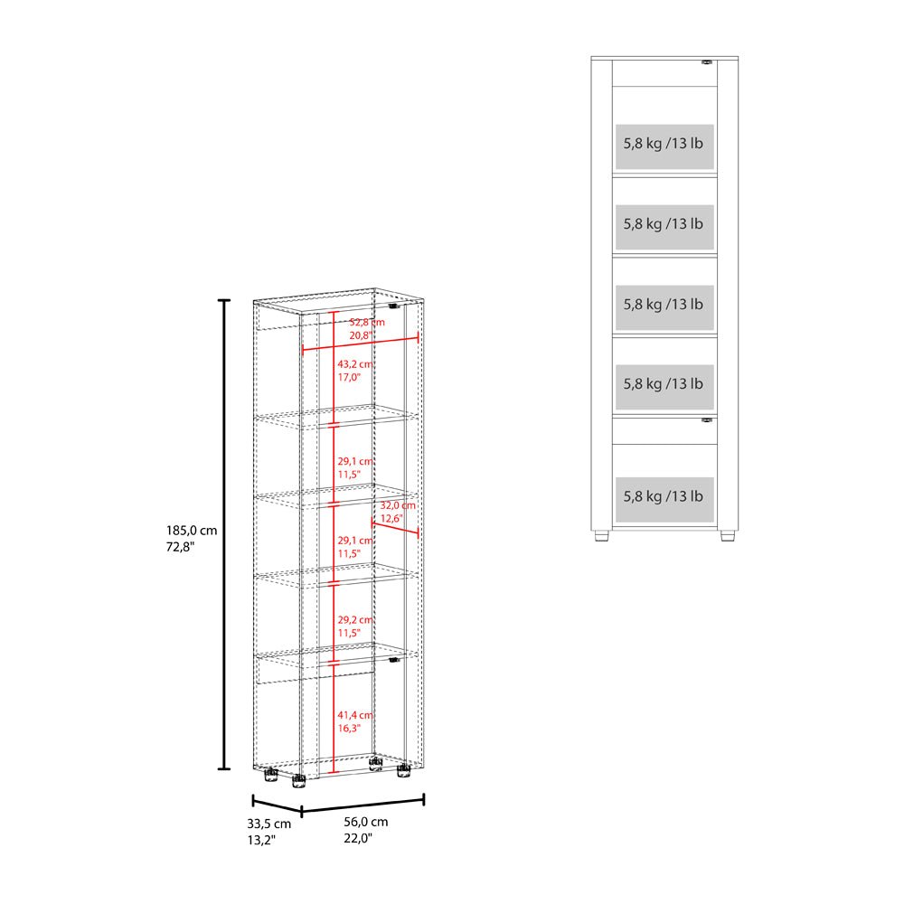 Dupont Bookcase – Modern Tall Storage Cabinet. Picture 4