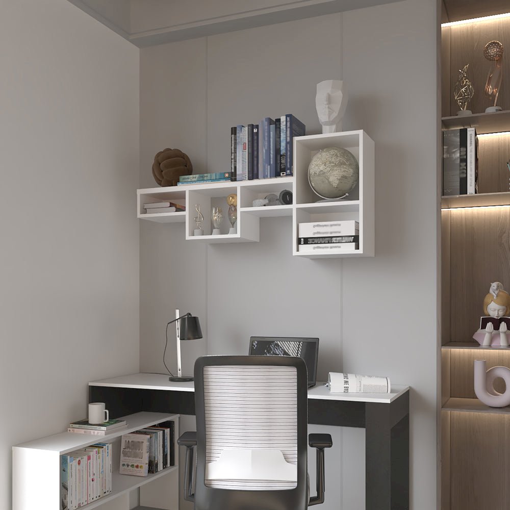 Wall Shelf Kiowa, Office, White. Picture 2