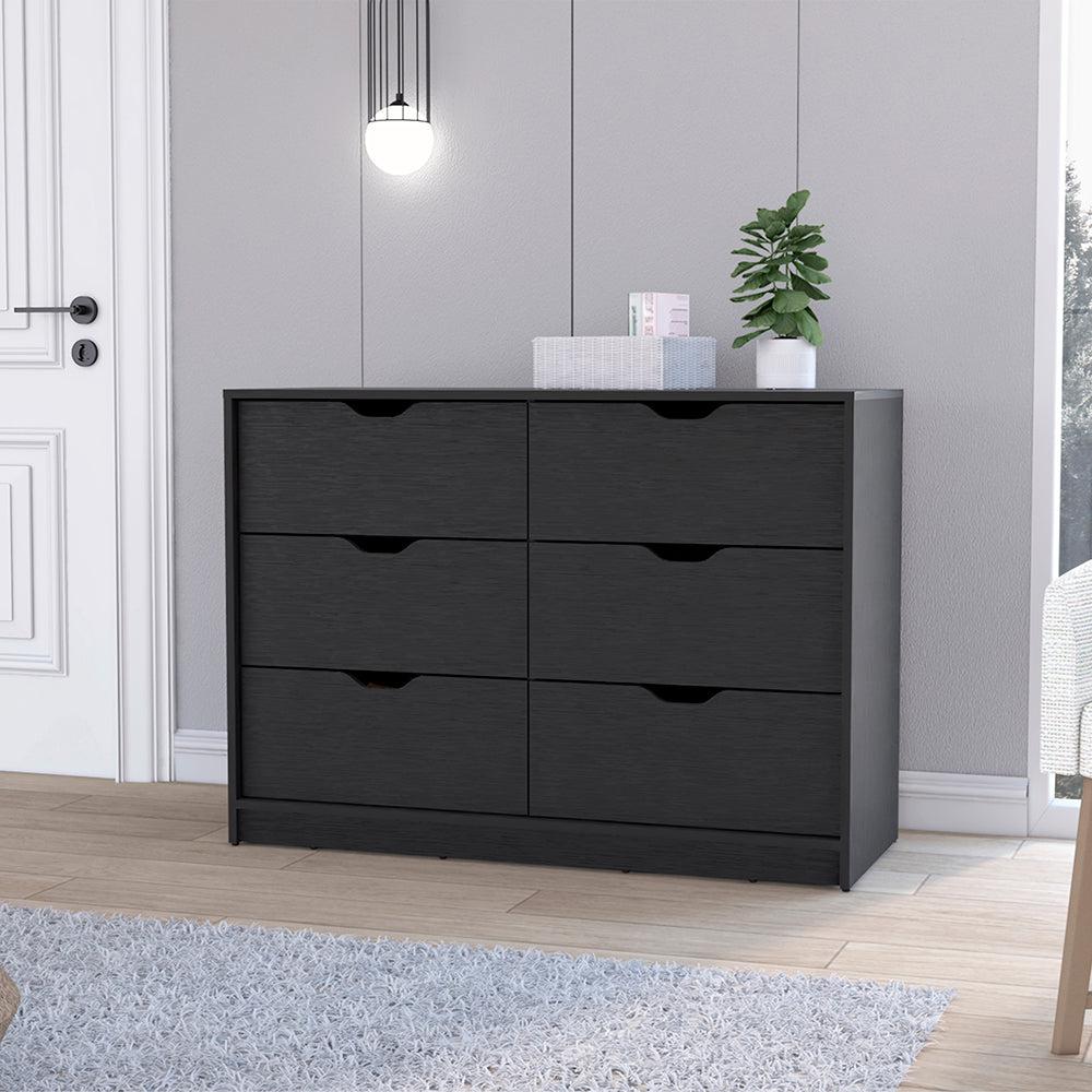 Dresser Curio, Four Drawers, Black Wengue Finish. Picture 1