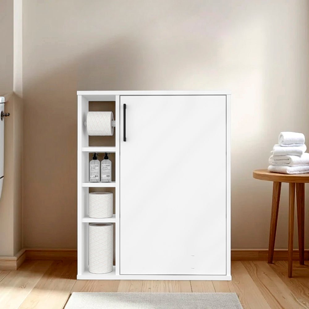 Medicine Cabinet, Manufactured Wood Finish, Sliding Door, Adjustable Shelves. Picture 6