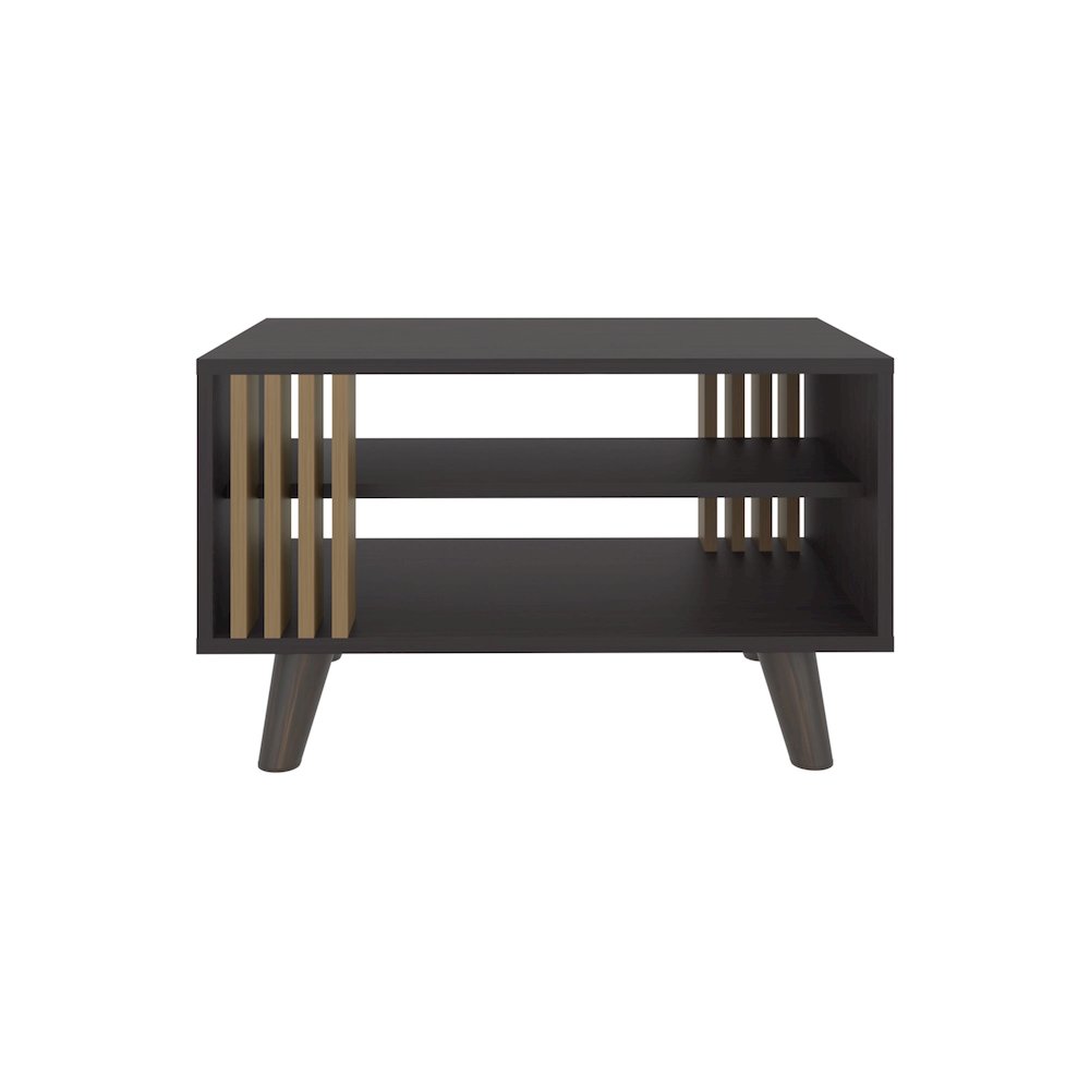 Coffee Table Kronos Wengue, Modern Living Room Center Table,Open Storage Shelves. Picture 1
