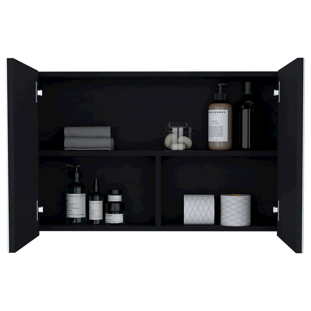 Medicine Cabinet Mansfield, Bathroom, Black. Picture 4