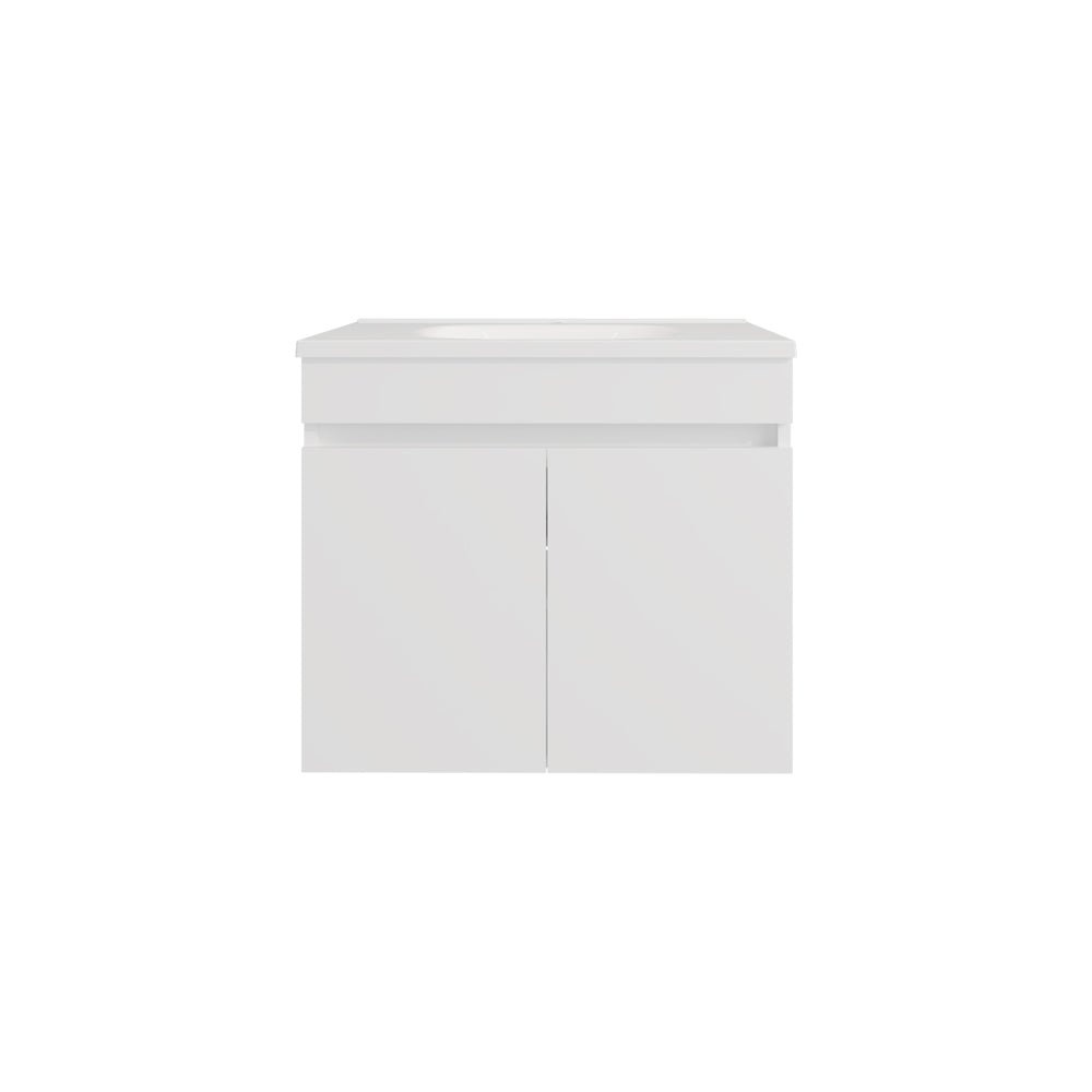 Colville Vanity Sink Wall Mounted, Two Doors, Compact Floating Design. Picture 1