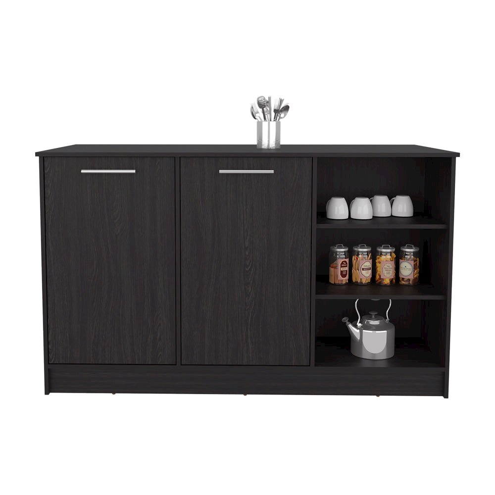 Kitchen Island Leoti, Kitchen, Black. Picture 3