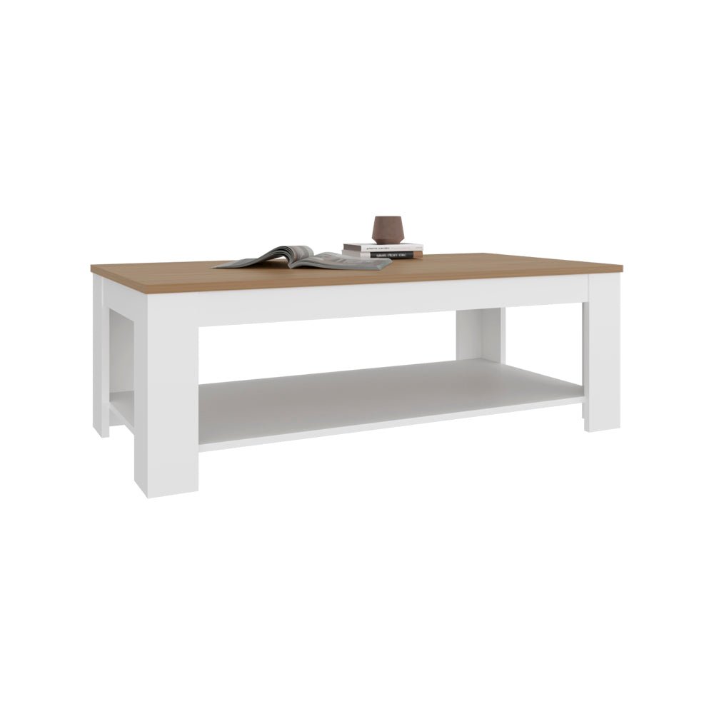 Bazine Table Nova, Modern Coffee Table with Open Shelf, Stylish Living Room. Picture 3