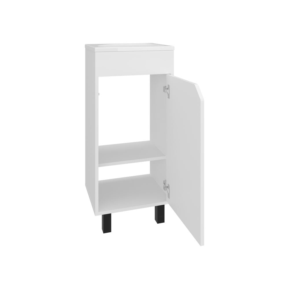 Vanity Sink, Modern Floor Cabinet, Single Door Storage, Manufactured Wood Finish. Picture 4