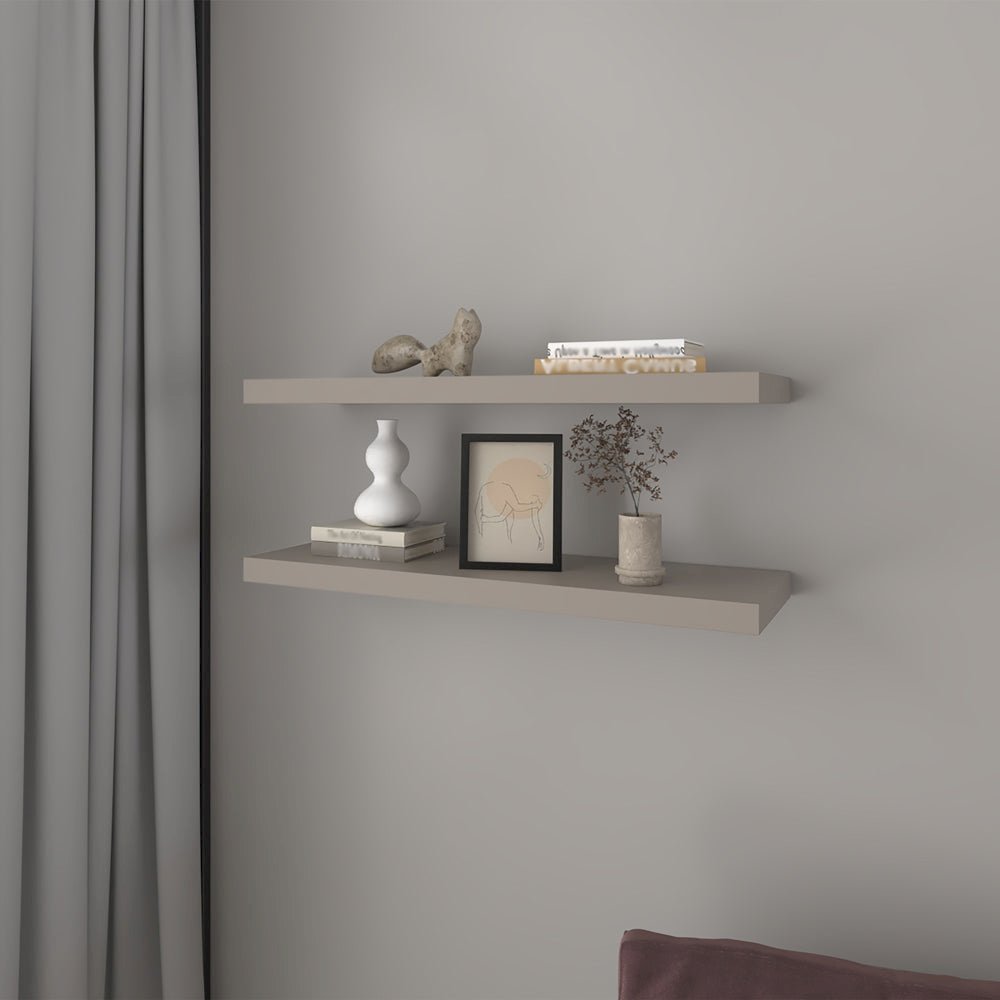 Floating Shelf Dallas, Living Room, Taupe. Picture 2