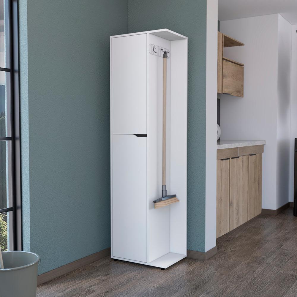 Broom Storage Closet Edmond, Kitchen, White. Picture 2