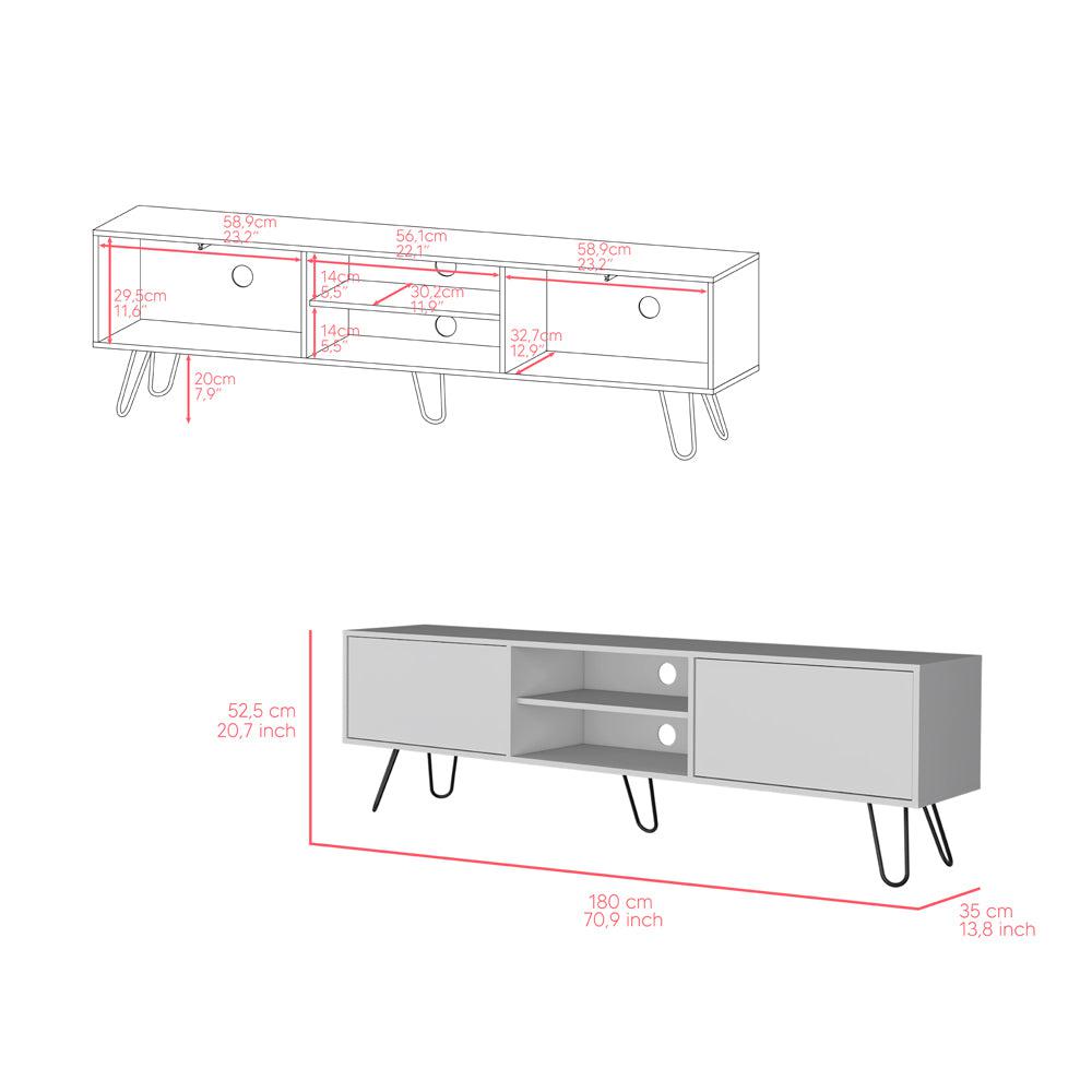 Tv Stand Franklin, Living Room, White. Picture 3
