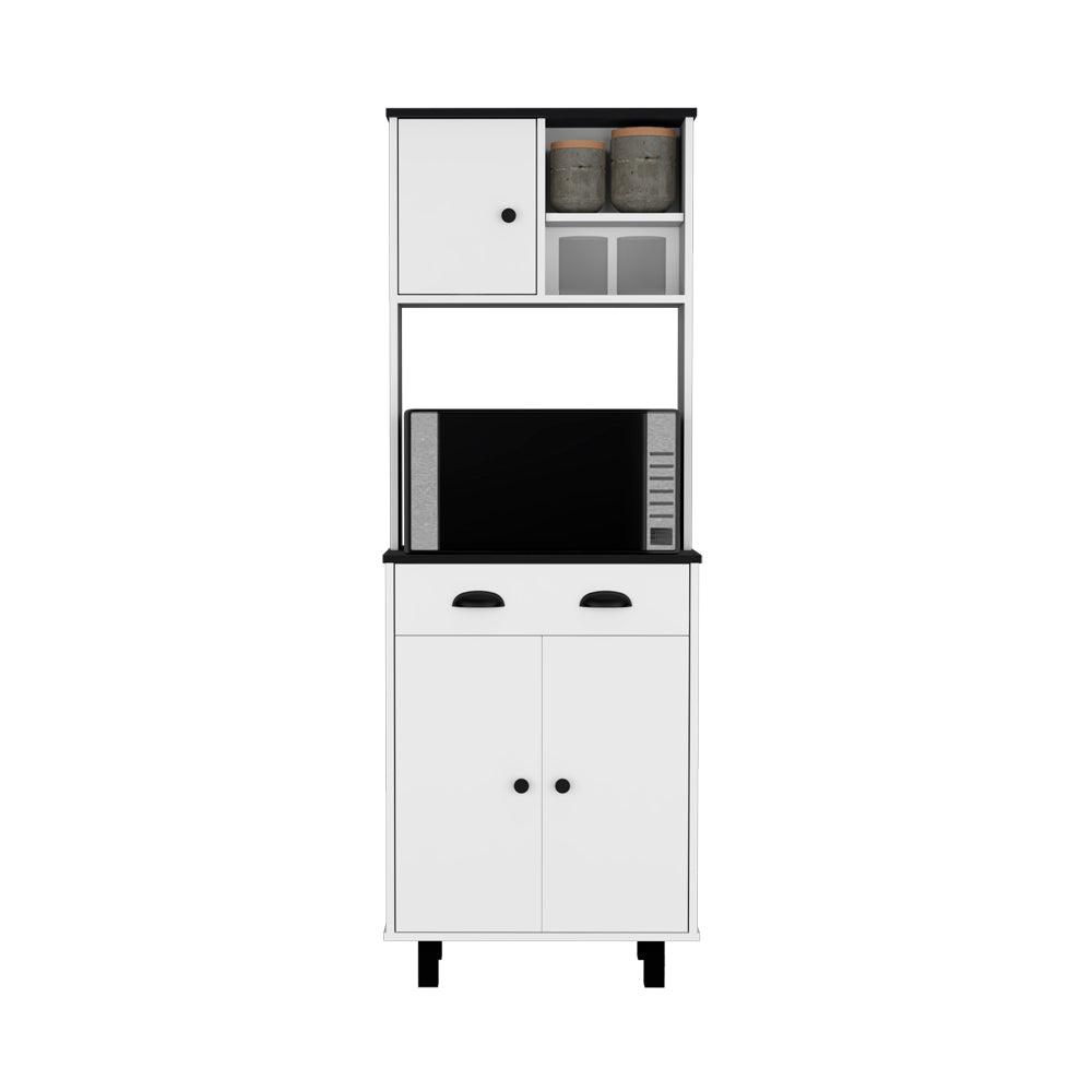 Kitchen Pantry Naomi, Kitchen, White / Black. Picture 7