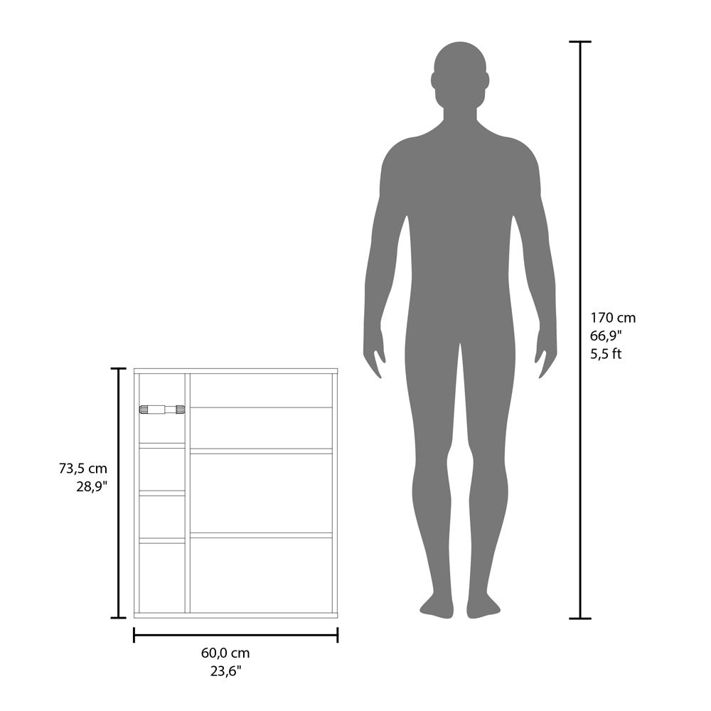 Medicine Cabinet, Manufactured Wood Finish, Sliding Door, Adjustable Shelves. Picture 4