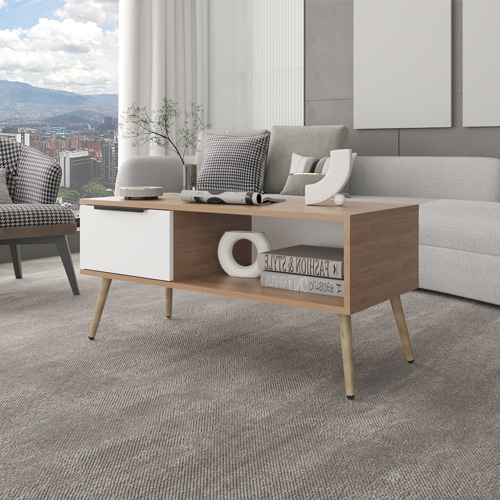 Lavelle Table, Living Room, Brown and White. Picture 5