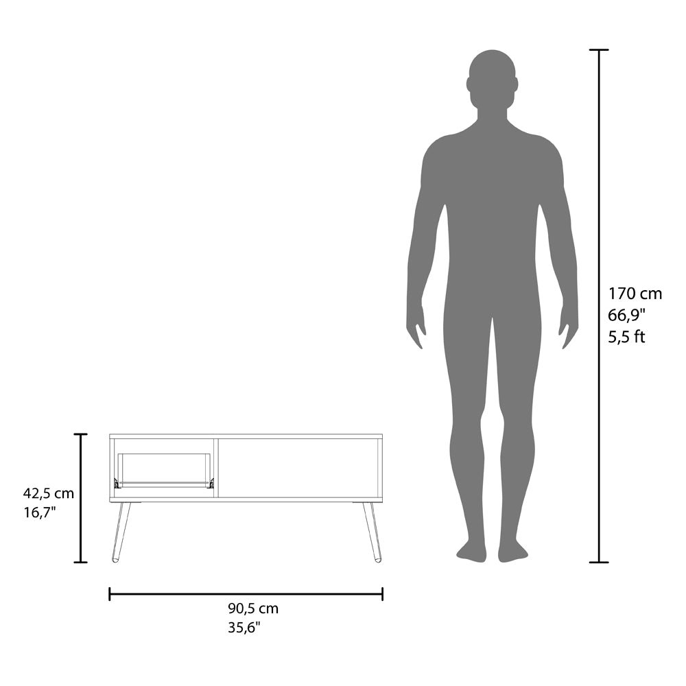 Lavelle Table, Living Room, Brown and White. Picture 7