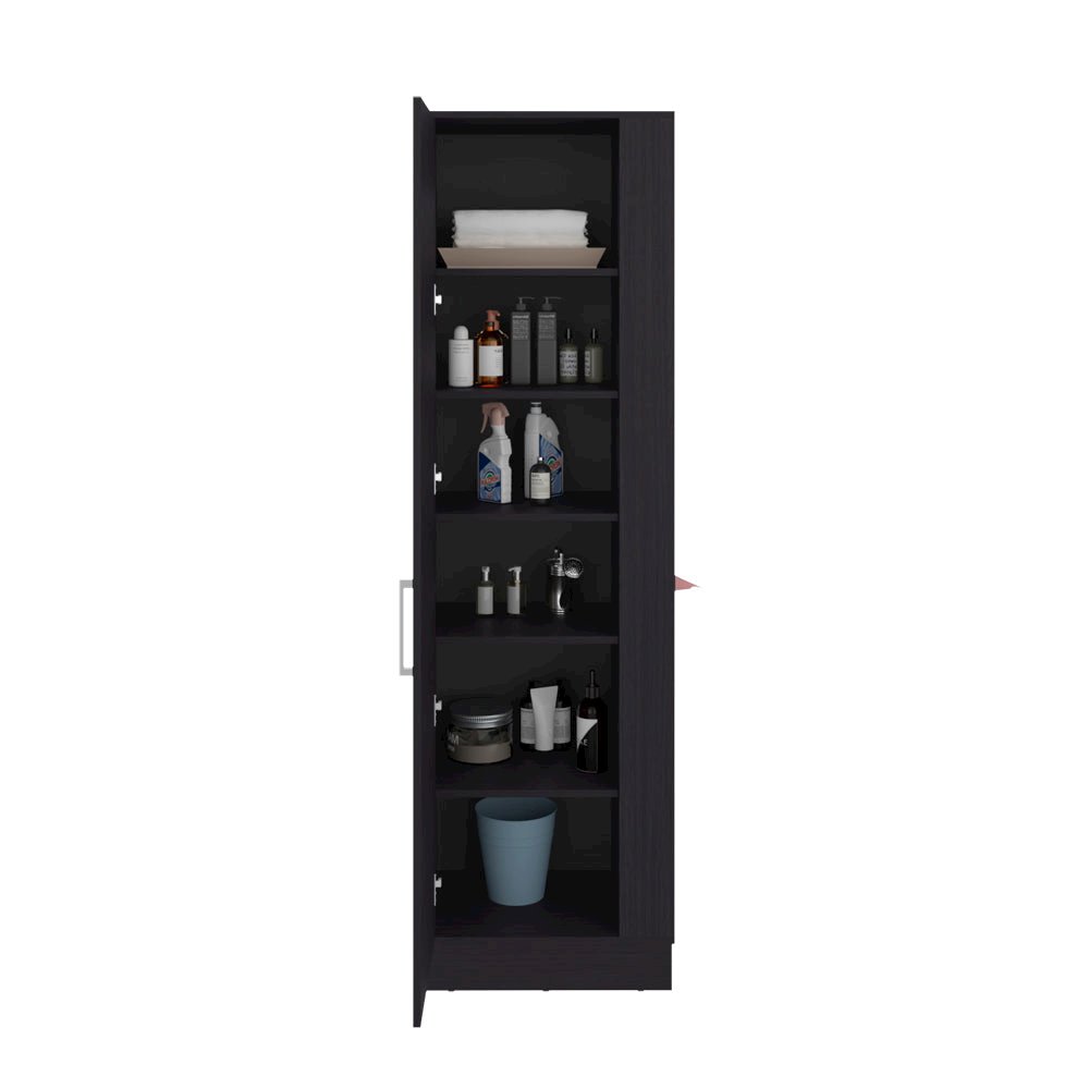 Storage Cabinet Manika, Laundry, Black. Picture 1