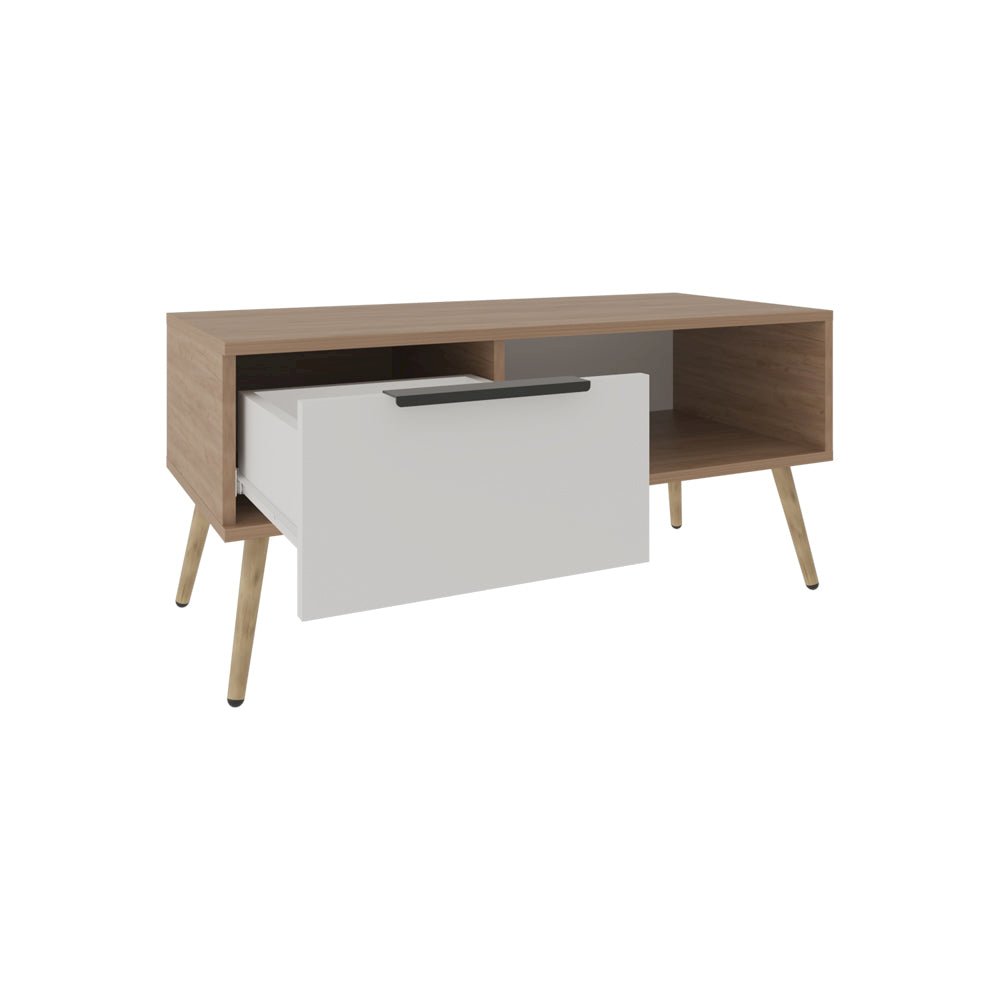 Lavelle Table, Living Room, Brown and White. Picture 3