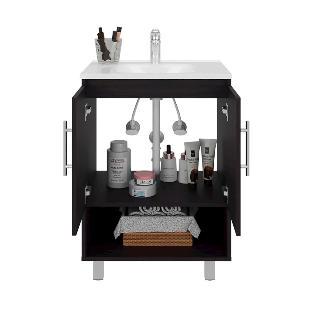 Conrad Bathroom Vanity Kronos Wengue, Modern Freestanding Sink Cabinet. Picture 3