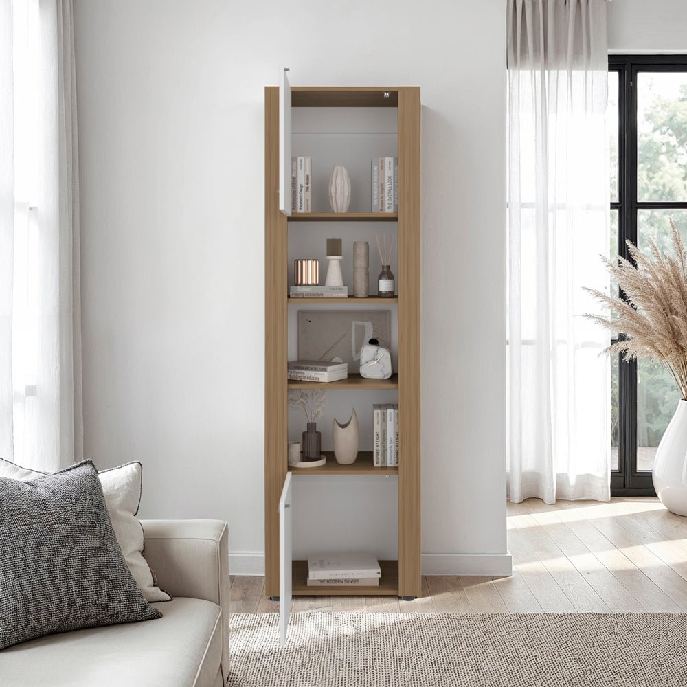 Dupont Bookcase – Modern Tall Storage Cabinet. Picture 2