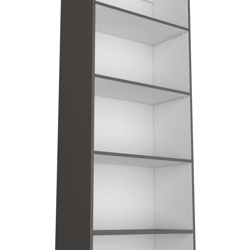 Bookcase 4-Shelves Benzoni, Office, Matt Gray / White. Picture 5
